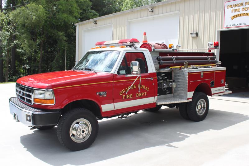 1996 Ford F350.  Waterous 300gpm.  Purchased to re-chassis the 1974 Pierce brush truck. Sold at auction.